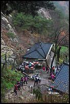 Sangseonam hermitage from above, Mt Namsan. Gyeongju, South Korea ( color)