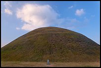 Tumulus and cloud. Gyeongju, South Korea (color)