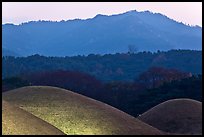 Burial mounds and hills. Gyeongju, South Korea