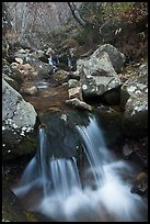 Cascading stream, Hallasan National Park. Jeju Island, South Korea (color)