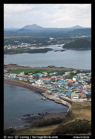 Seongsang-ri from above. Jeju Island, South Korea (color)