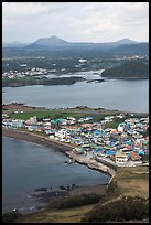 Seongsang-ri from above. Jeju Island, South Korea (color)