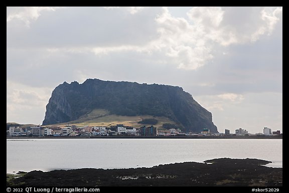 Seongsang-ri at the base of Ilchulbong crater. Jeju Island, South Korea