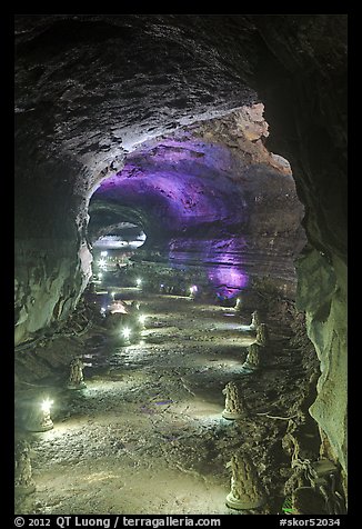 Geomunoreum Lava tube. Jeju Island, South Korea (color)