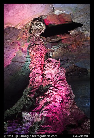 Lava column, Geomunoreum. Jeju Island, South Korea