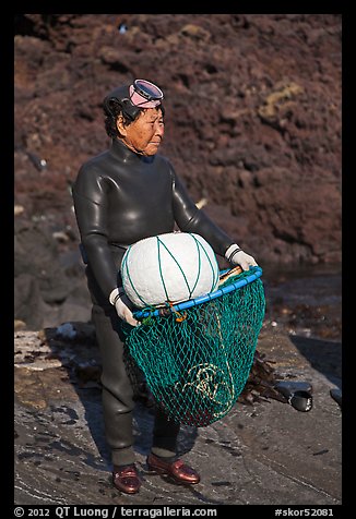 Elderly haeneyo woman. Jeju Island, South Korea