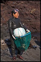 Elderly haeneyo woman. Jeju Island, South Korea ( color)