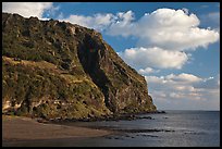 Steep cliffs of Seongsang Ilchulbong. Jeju Island, South Korea (color)