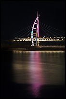 Suspension bridge at night, Seogwipo-si. Jeju Island, South Korea ( color)