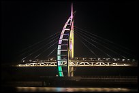 Suspension bridge with colored lights, Seogwipo. Jeju Island, South Korea ( color)