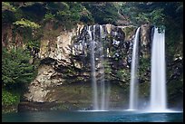 Cheongjiyeon Pokpo waterfall, Seogwipo. Jeju Island, South Korea ( color)