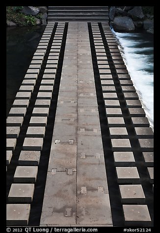 Stream crossing, Seogwipo. Jeju Island, South Korea (color)