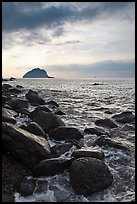 Boulder coastline, Seogwipo-si. Jeju Island, South Korea ( color)