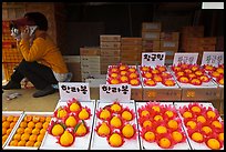 Tangerine fruit stand, Jeju. Jeju Island, South Korea ( color)
