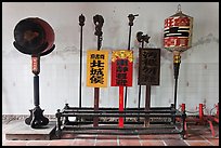 Drum and sticks, Loo Pun Hong temple. George Town, Penang, Malaysia (color)