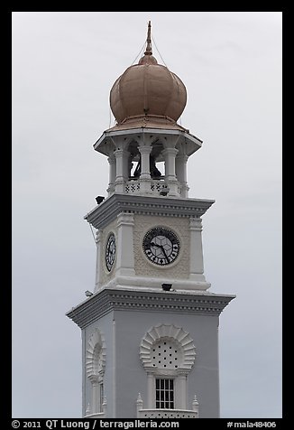 Victoria memorial clock tower. George Town, Penang, Malaysia (color)
