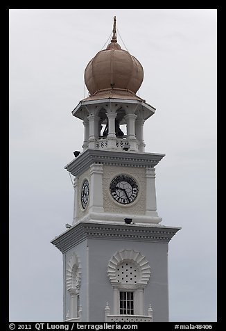 Victoria memorial clock tower. George Town, Penang, Malaysia