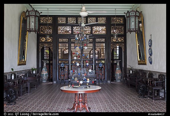 Entrance hall, Cheong Fatt Tze Mansion. George Town, Penang, Malaysia (color)