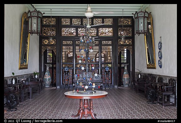 Entrance hall, Cheong Fatt Tze Mansion. George Town, Penang, Malaysia