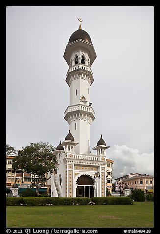 Minaret, Masjid Kapitan Keling. George Town, Penang, Malaysia (color)