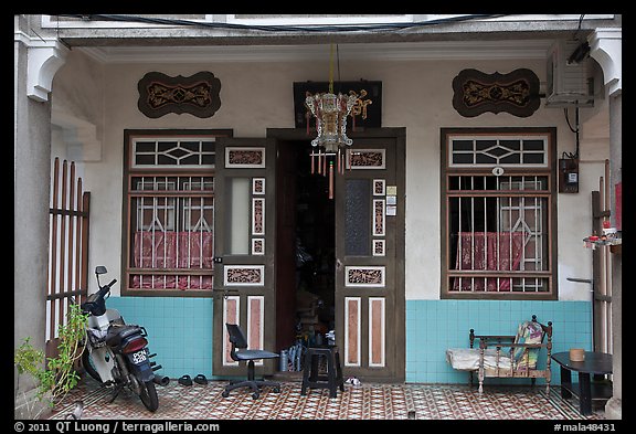 Townhouse entrance. George Town, Penang, Malaysia