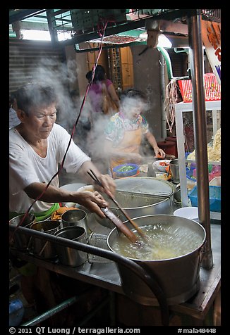 Hawker street foodstall. George Town, Penang, Malaysia (color)