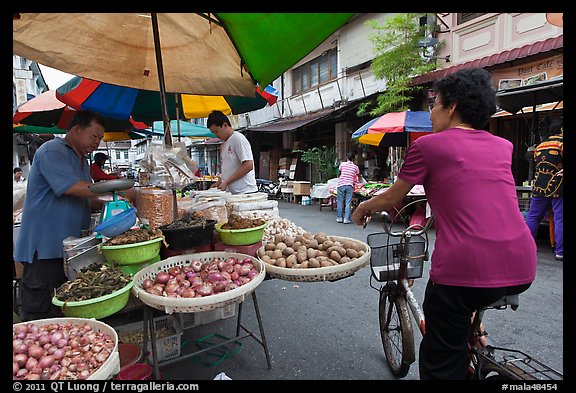 Street market, chinatown. George Town, Penang, Malaysia (color)