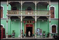 Facade, Pinang Peranakan Mansion. George Town, Penang, Malaysia (color)