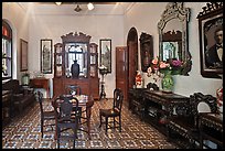 Room with furniture inside Pinang Peranakan Mansion. George Town, Penang, Malaysia ( color)