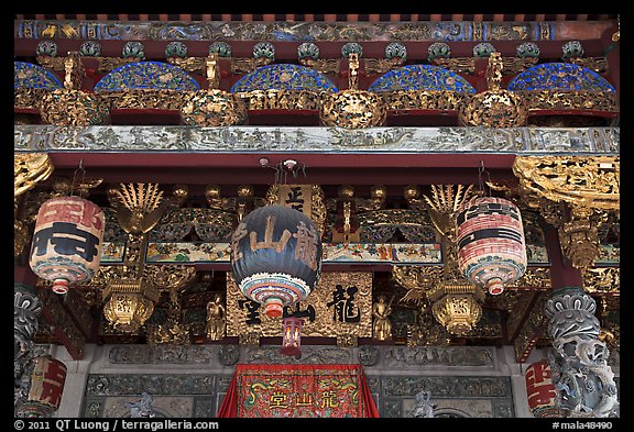 Lanterns and ceramics, Khoo Kongsi. George Town, Penang, Malaysia (color)