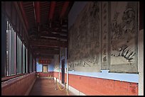 Murals in back gallery, Khoo Kongsi. George Town, Penang, Malaysia (color)