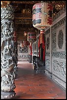 Paper lamps and rich carvings, Khoo Kongsi. George Town, Penang, Malaysia (color)