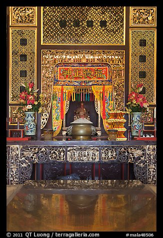 Side altar, Khoo Kongsi. George Town, Penang, Malaysia (color)