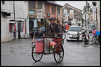 Food vending trishaw on Love Lane. George Town, Penang, Malaysia ( color)