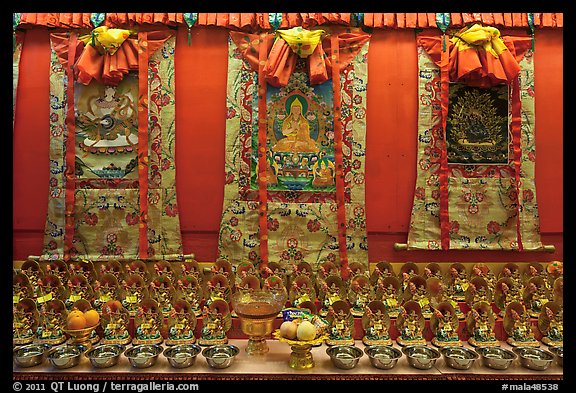 Tibetan thangka art. George Town, Penang, Malaysia (color)