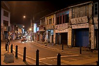 Chinatown street at night. George Town, Penang, Malaysia ( color)