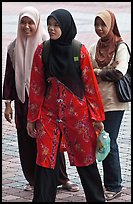 Malay women with islamic headscarf. Kuala Lumpur, Malaysia (color)