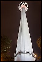 Menara KL at night seen from base. Kuala Lumpur, Malaysia ( color)