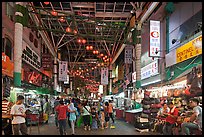 Jalan Petaling street market at night. Kuala Lumpur, Malaysia (color)