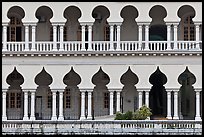 Facade with islamic style arches. Kuala Lumpur, Malaysia