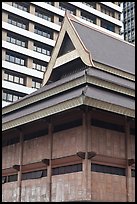 Tek house and modern buildings. Kuala Lumpur, Malaysia ( color)