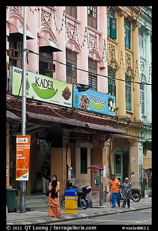 Shophouses, Little India. Kuala Lumpur, Malaysia (color)
