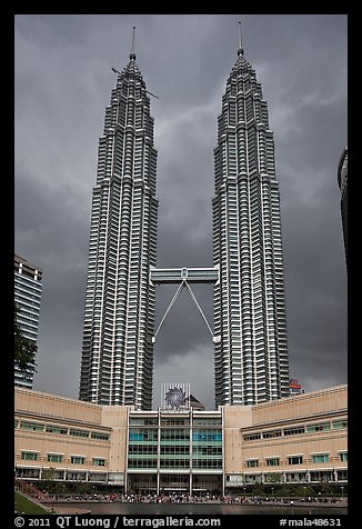 Kuala Lumpur City Center (KLCC) with Petronas Towers. Kuala Lumpur, Malaysia (color)