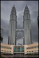 Kuala Lumpur City Center (KLCC) with Petronas Towers. Kuala Lumpur, Malaysia