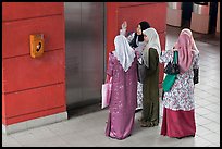 Malaysian women in islamic dress, Suria KLCC. Kuala Lumpur, Malaysia (color)