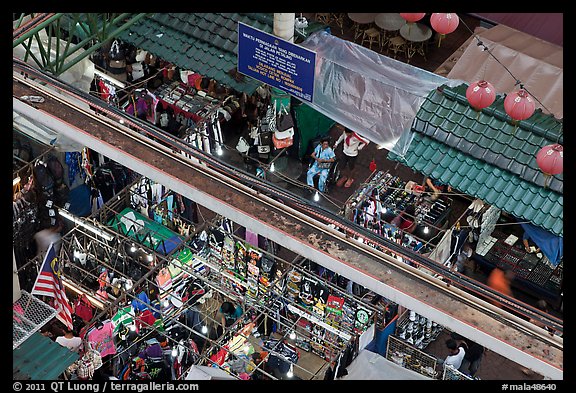 Jalan Petaling market from above. Kuala Lumpur, Malaysia (color)