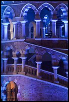 Tower detail, Sultan Abdul Samad Building under changing illumination. Kuala Lumpur, Malaysia