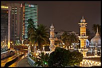 Masjid Jamek minarets and Sungai Klang river. Kuala Lumpur, Malaysia