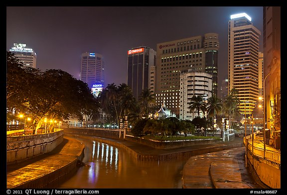 Confluence of Sungai Klang and Sungai Gombak (where the city founders first set foot). Kuala Lumpur, Malaysia