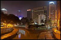 Confluence of Sungai Klang and Sungai Gombak (where the city founders first set foot). Kuala Lumpur, Malaysia (color)